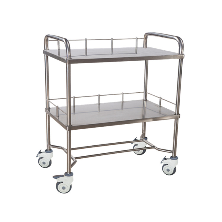 304 s.s mayo table in hospital medical instrument crash trolley cart