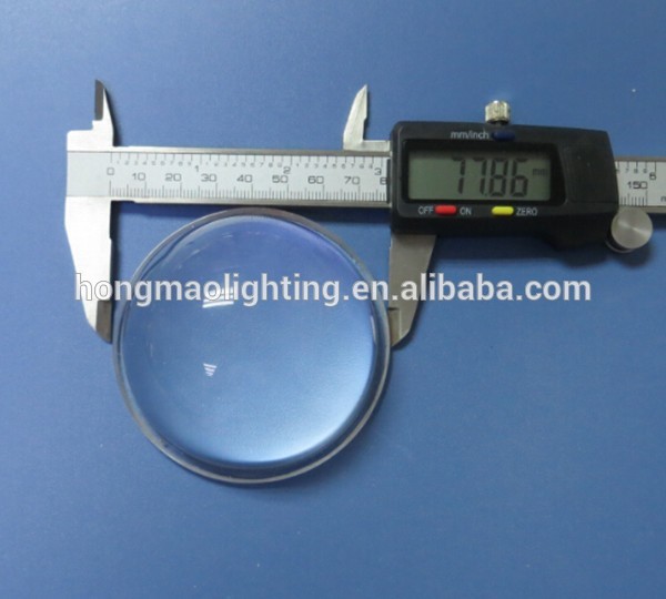 78*30MM 94% Transmitnace 120deg.Beam Angle led tempered glass lens for high bay light