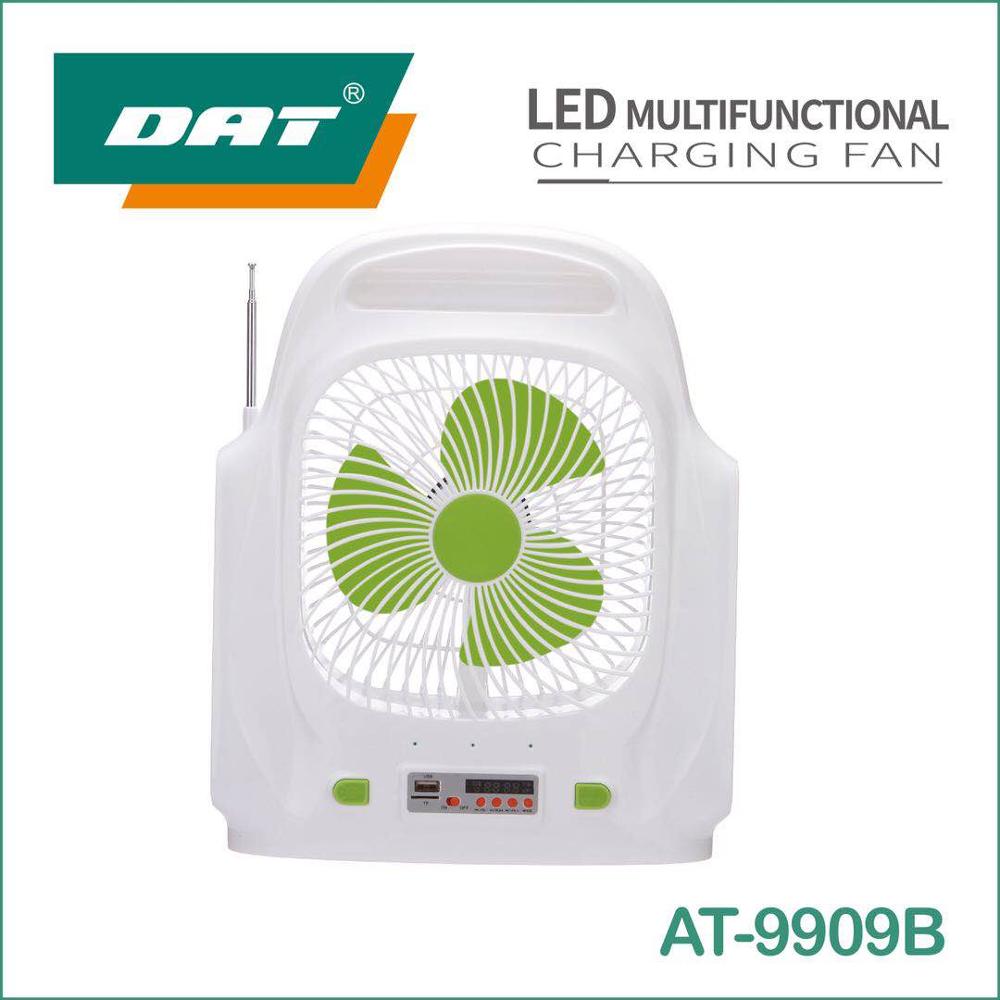 cheap multi-fuctional electric fan with LED light handheld electric fan with MP3 and radio function electric fan manufacturer