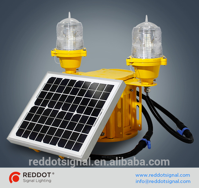 Solar powered L810 LED obstruction light/solar aircraft warning light