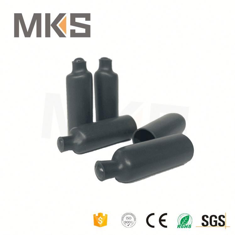 power cable accesory electric wire protective heat shrink end bottom cap with glue