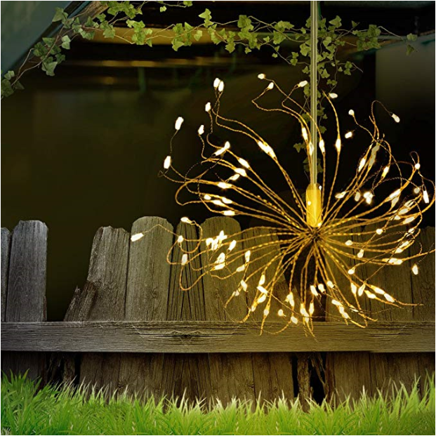 LED Fireworks Copper String Lights Bouquet Shape 100 LED Micro Lights for DIY Wedding Centerpiece Decorative with remote control