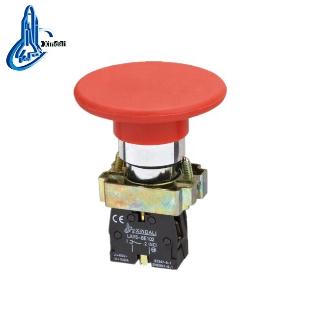 red mushroom head emergency stop push button switch LAY5-BS642