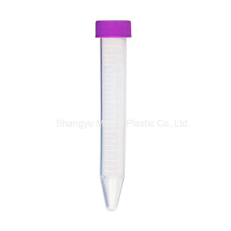 Biochemistry laboratory supplies 15ml conical centrifuge tube with screw cap