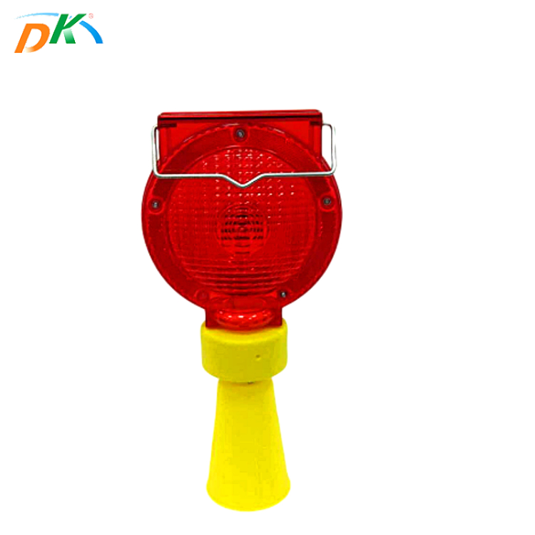 DK Led solar  flashing safety road light road hazard warning barricade light