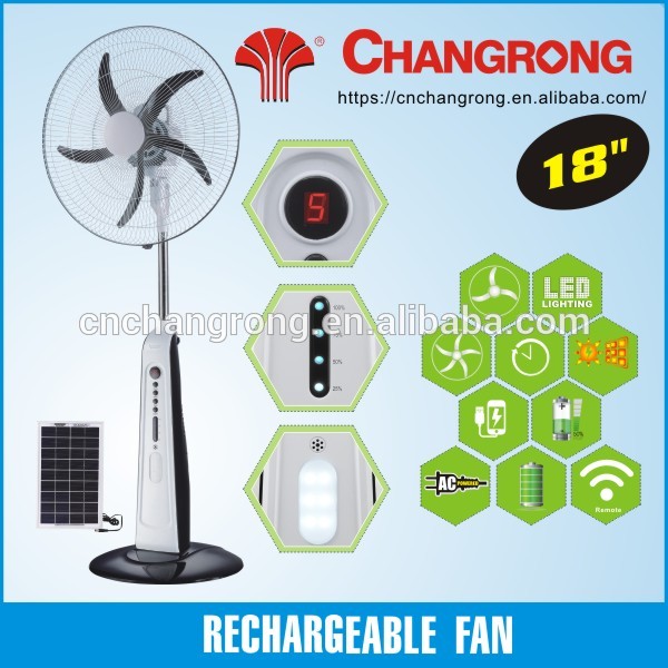 AC DC rechargeable fan emergency rechargeable fan with light