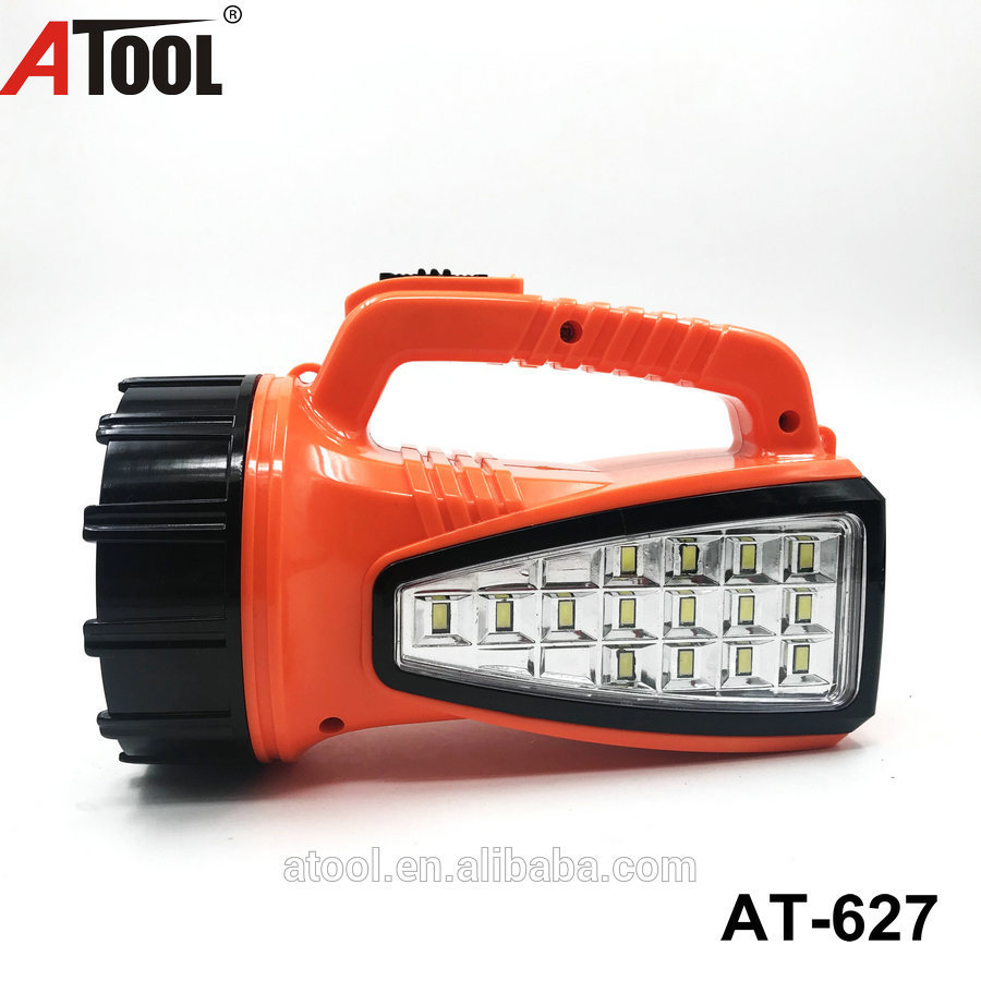 ATOOL AT-627 15 SMD ABS plastic led torch rechargeable flashlight