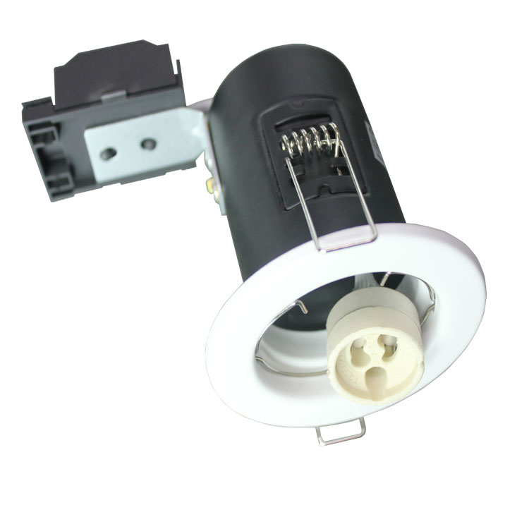 IP20 Steel fixed Fire Rated Downlight changeable bezel pass 30/60/90min. BS476 part21,23