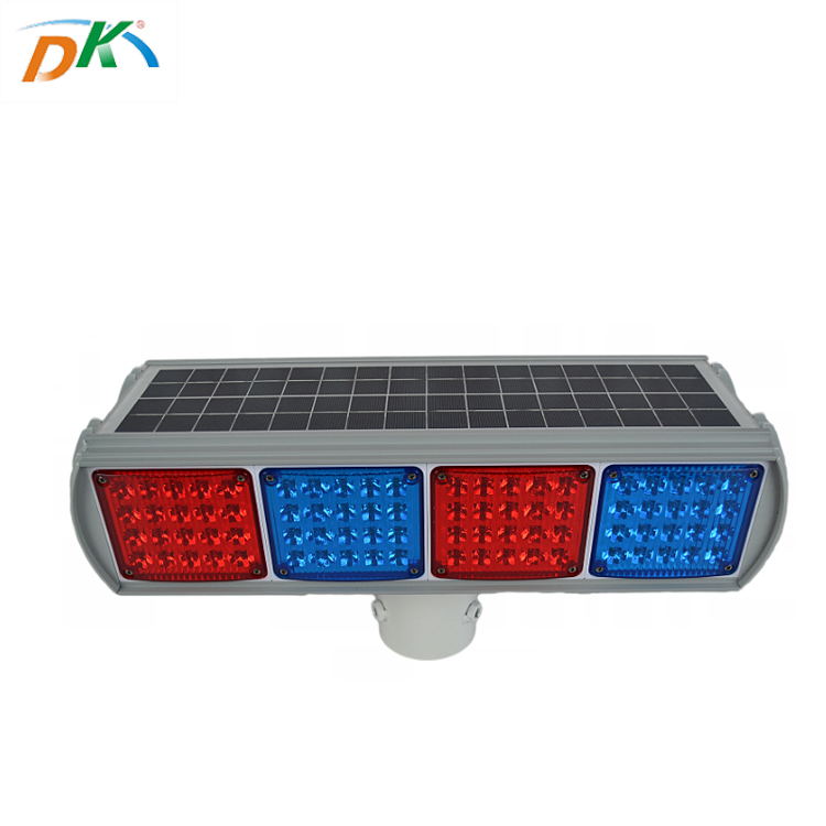 DK led roadway solar powered red blue led warning strobe blinker light