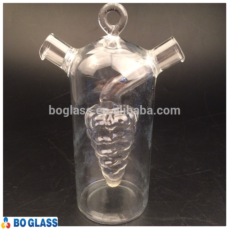 BO Glass 250ML Vinegar & Oil sublimation glass bottle with Grape shape