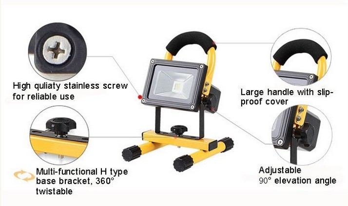 Handheld high power super bright led flood light