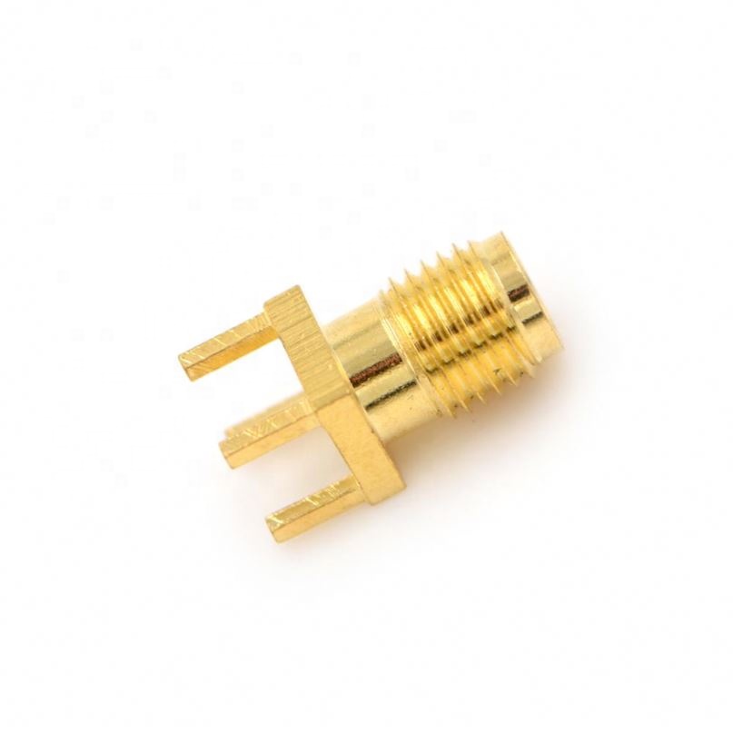SMA Female Jack Solder Edge PCB Straight Mount Gold plated RF Connector Receptacle Solder