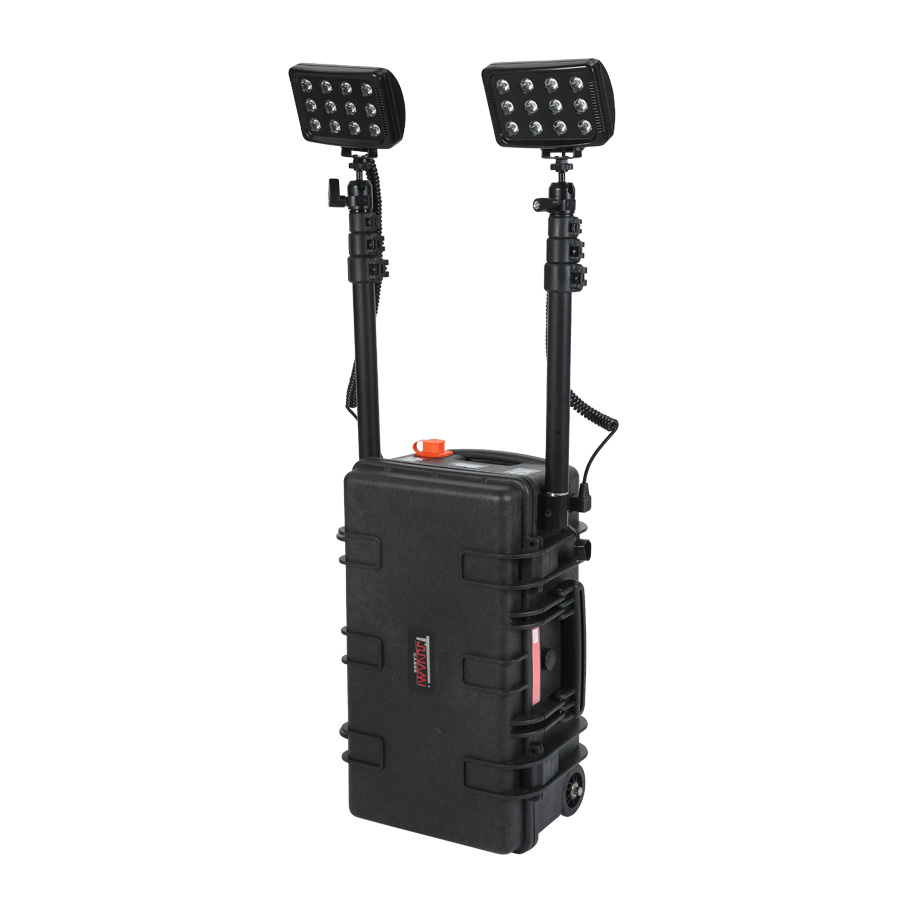 72w rechargeable safety light with case, portable army light with battery, emergency rescue light