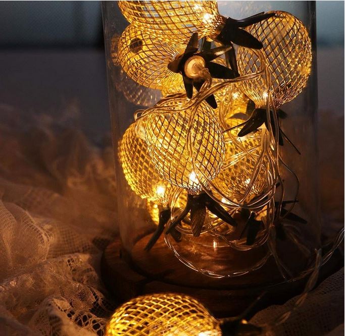 Wholesale indoor decoration battery operated led  pineapple string light