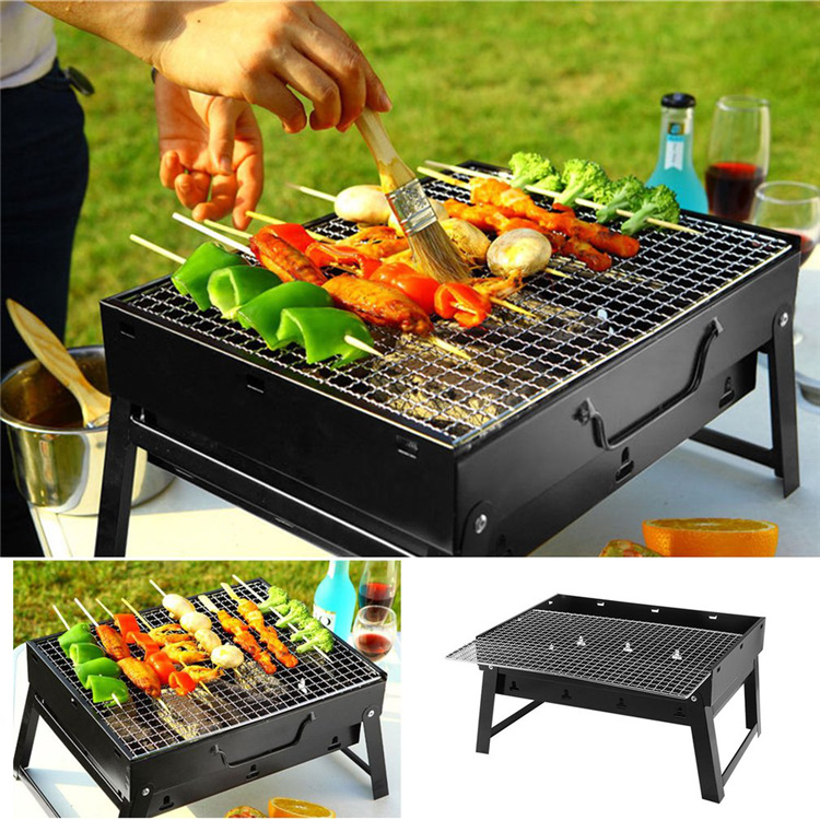 New Portable and Foldable Charcoal BBQ Grill BBQ Oven Barbecue Stove Roast Meat Equipment For Household Party Camping Travel