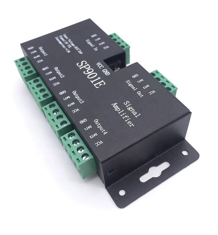 SP901E full color LED SPI Signal Amplifier pixel led controller  For WS2811 SK6812 APA102 DMX512 led pixel strip