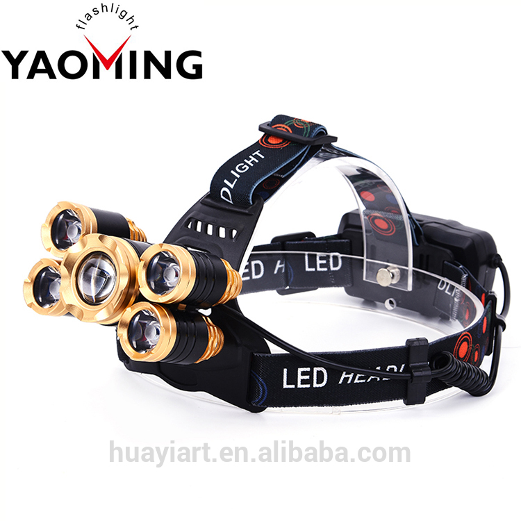 Zoomable Head Light Lamp XM-L T6 LED 1000LM Rechargeable Headlamp for Camping Hunting fishing