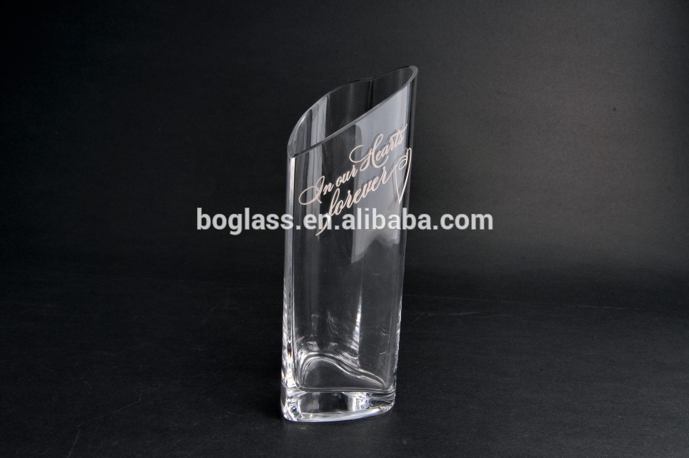 Clear transparent glass flower vase for wedding table decoration