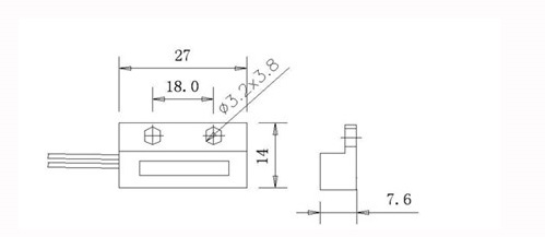 ABS housing door contact sensor alarm for wooden door window