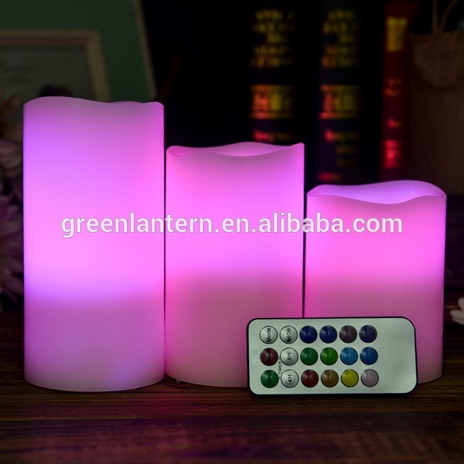 RGB Real Wax 18 Keys Remote Control LED Artificial Candles Lights