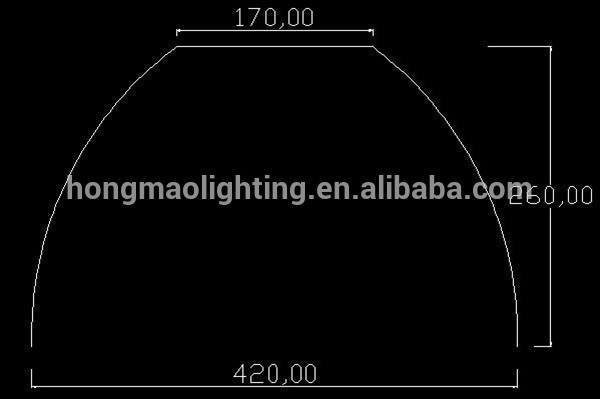16inch anodized 6063 aluminum 45degree led hibay aluminum reflector
