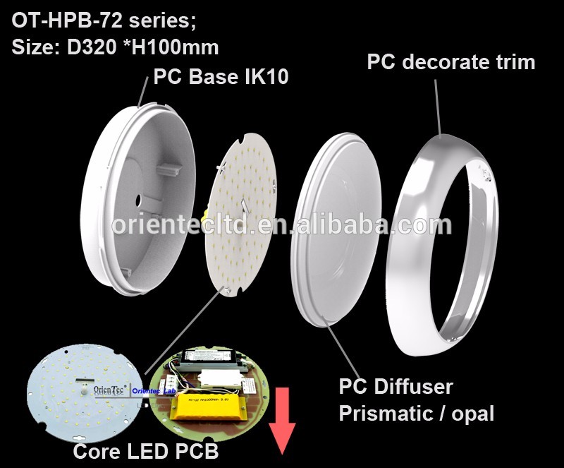 OT-HPB-72MC Hot in UK motion sensor ceiling light with corridor function