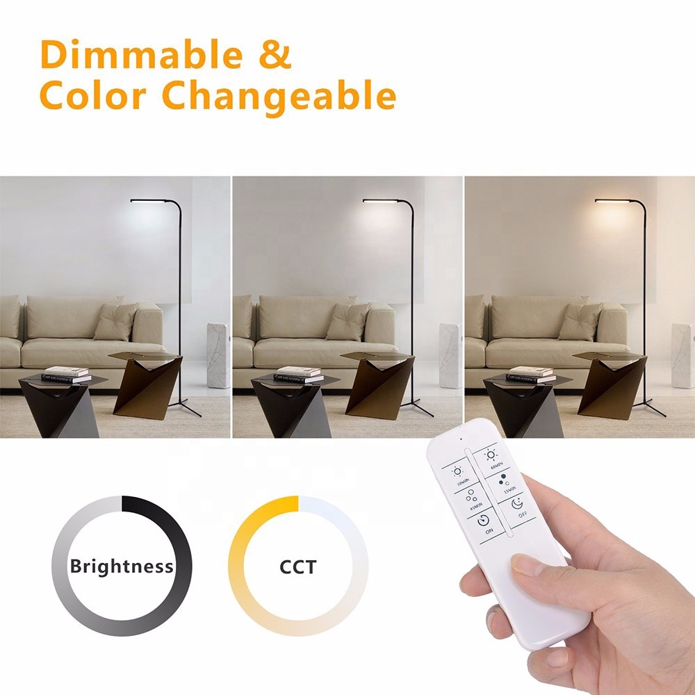 3000K/5700K Dimmable Color Remote Control Flexible Floor Lamps for Home Hotel