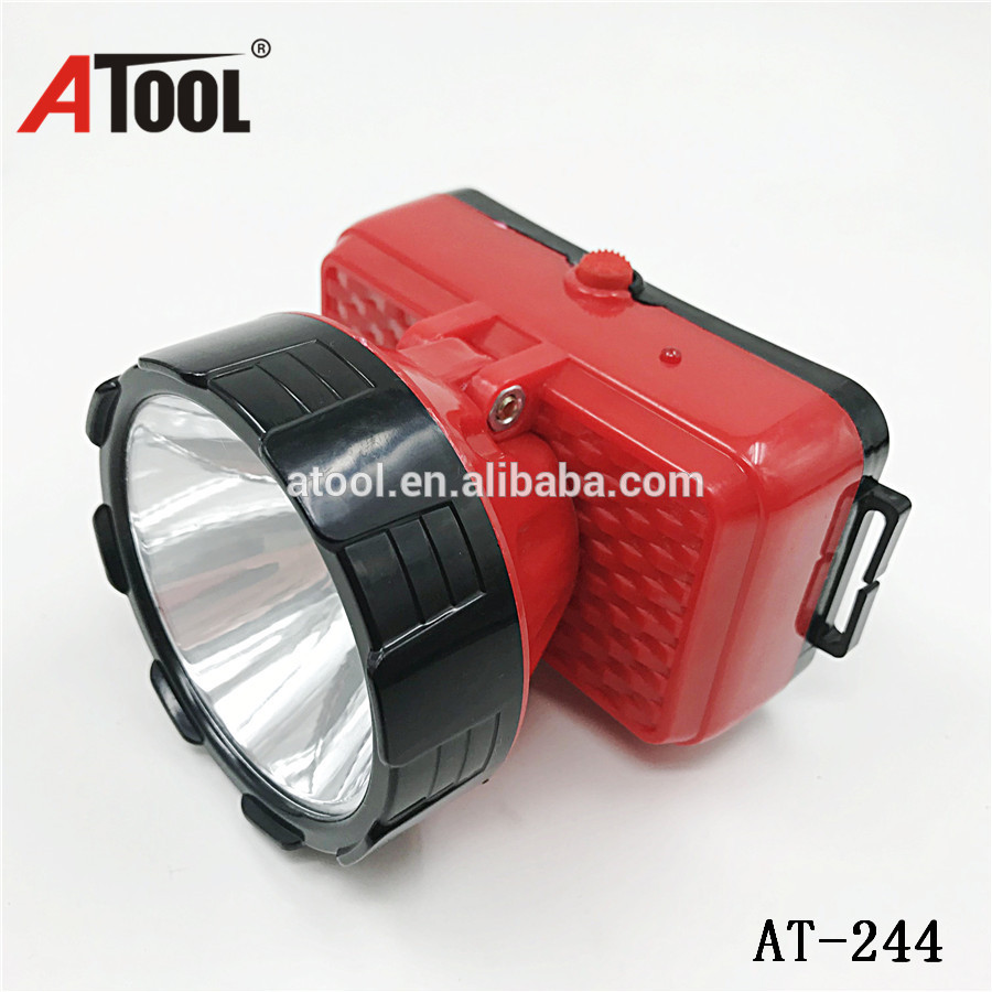 AA and lead acid battery plastic Head Light/rechargeable headlamp for camping