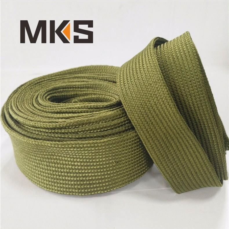 Z-19FR PET /cotton /PPS braided expandable cable protection sleeve