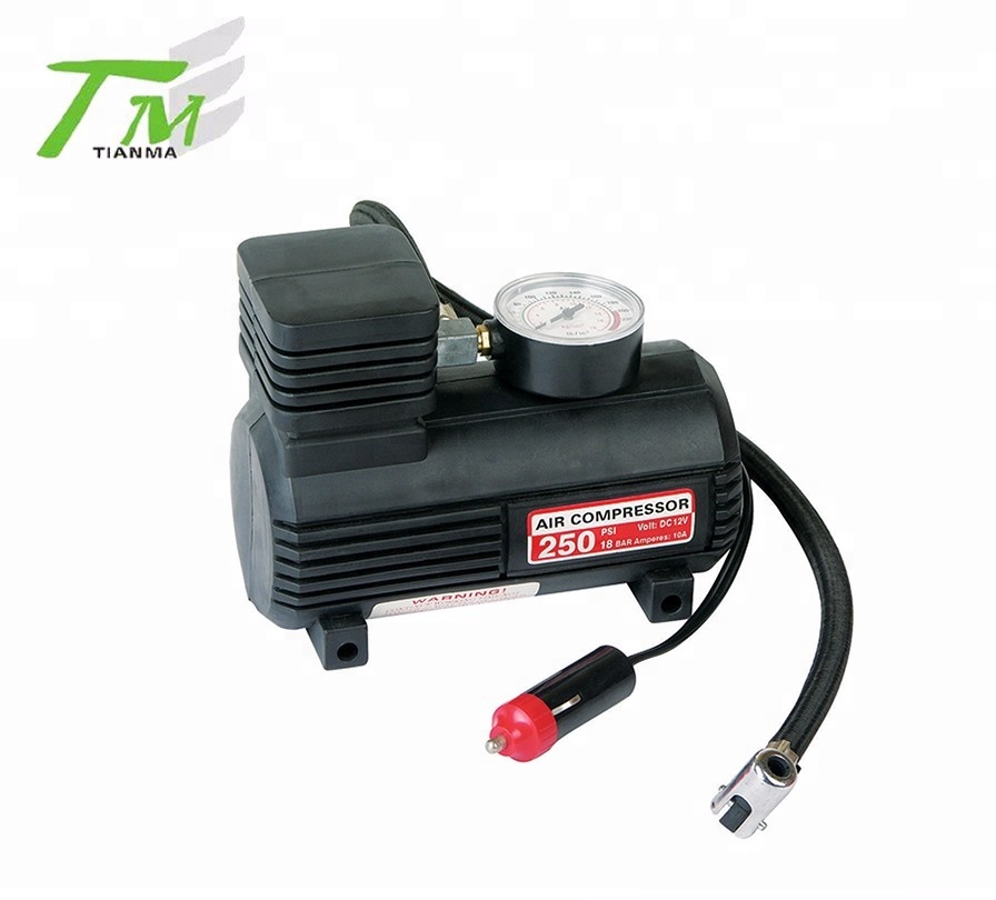 Mini car tire air pump 12V tire inflator gauge air compressor car inflator