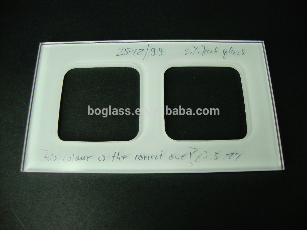 High quality silk screen printing glass touch switch board, tempered glass, crystal glass panel touch