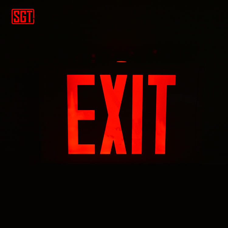 Factory sale 120/277V ceiling mouted emergency battery backup exit sign for USA