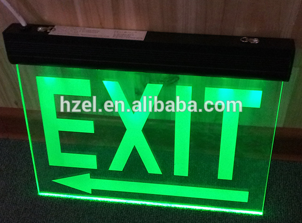 Aluminum Material End Cap Led Exit Sign Emergency Light Exit Sign Light