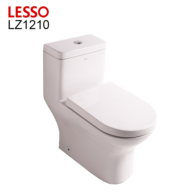 LESSO LZ1210 one piece OEM square ceramic siphonic toilet