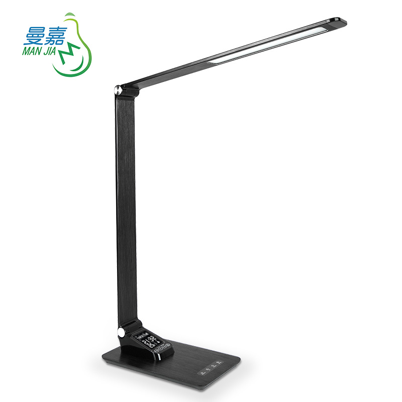 Table touch hotel bedside lamp foldable adjustable elegant metal usb desk lamp with LCD display