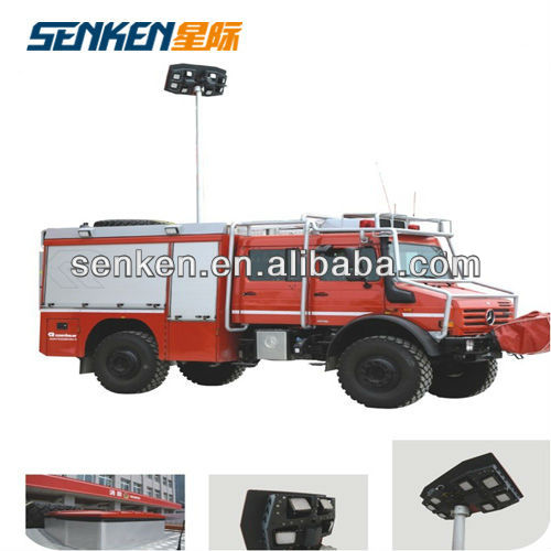 Fire trucks 4.5m high mast telescopic tower light