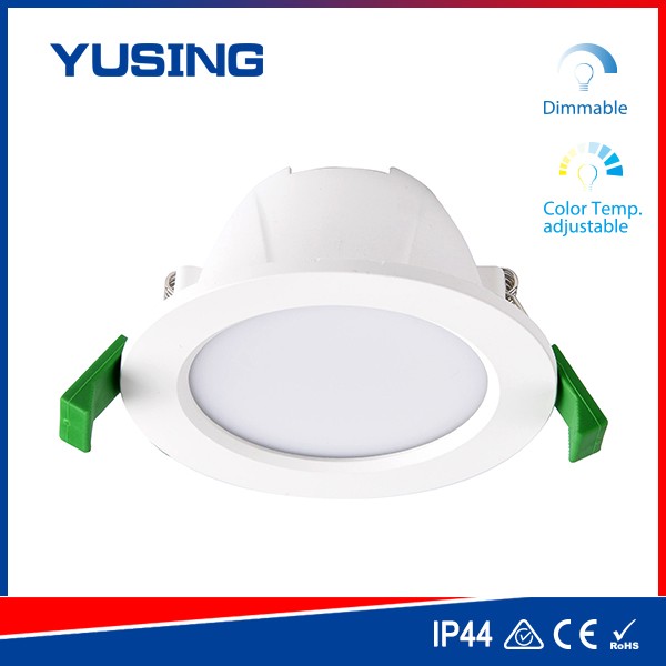 Dimmable Recessed Lighting, Aluminum + Plastic Driver Built-in IP44 SAA 9W LED Downlight