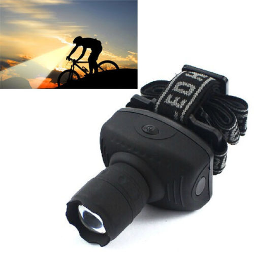 3Mode Black Plastic Headlamp Zoomable High Power Led Headlamp