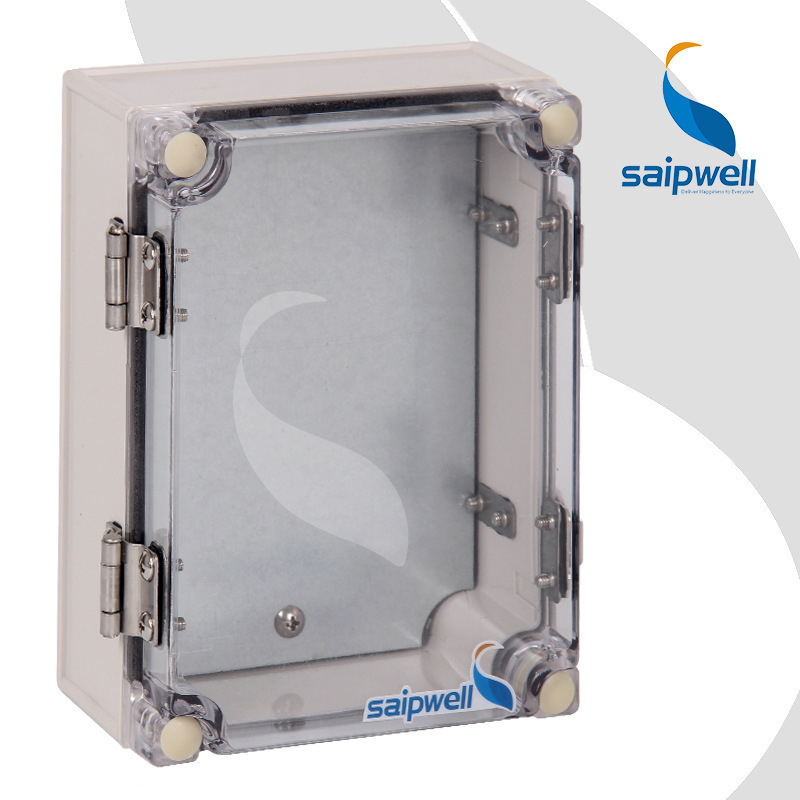 SAIPWELL Y IP66 DS-ATS-1417 ABS Clear Cover With Metal Clasp Outdoor Use Electrical Power Distribution Box