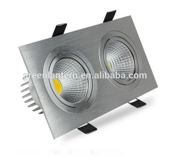 Cheap led ceiling spot light 2*10W dual head square downlight