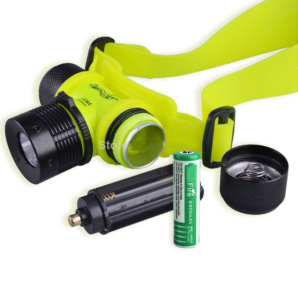 XML T6 1000LM LED Underwater Waterproof Diving Headlight Flashlight Torch Headlamp