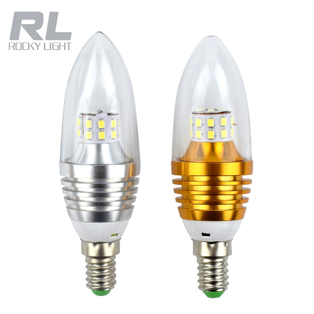 3W led candle light 5W 6000K E27 Acrylic and aluminum LED bulb