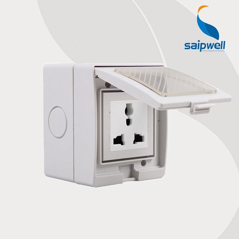 Saipwell Y CE IP55 Outdoor Waterproof Wall Socket Multifunctional Power Cords Extension Socket