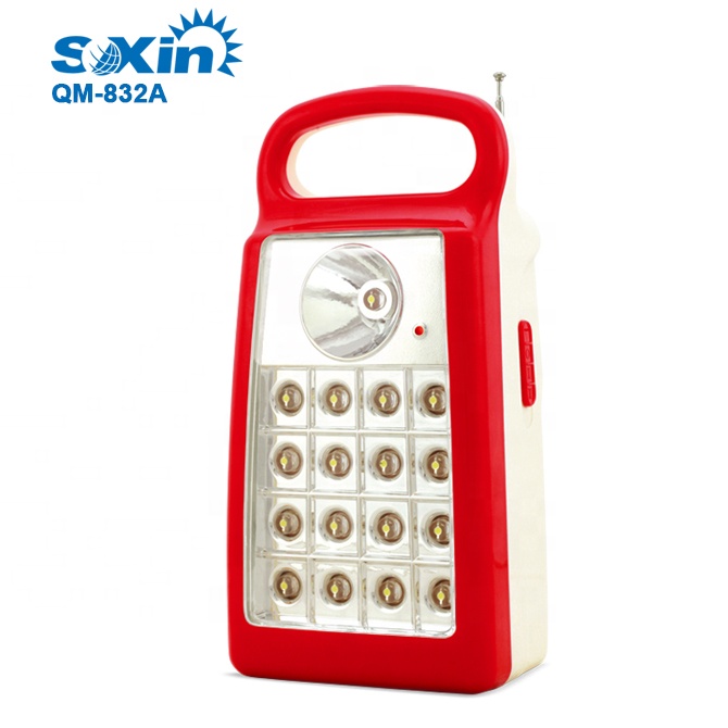 portable LED emergency light with FM radio (QM832D)