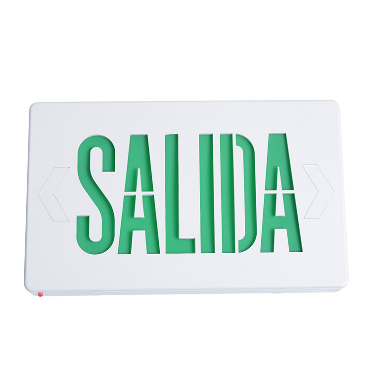 LED Green SALIDA Exit sign Emergency Light with Battery