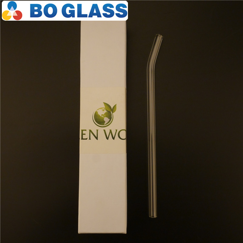 Customized borosilicate colored glass drinking straw in high quality