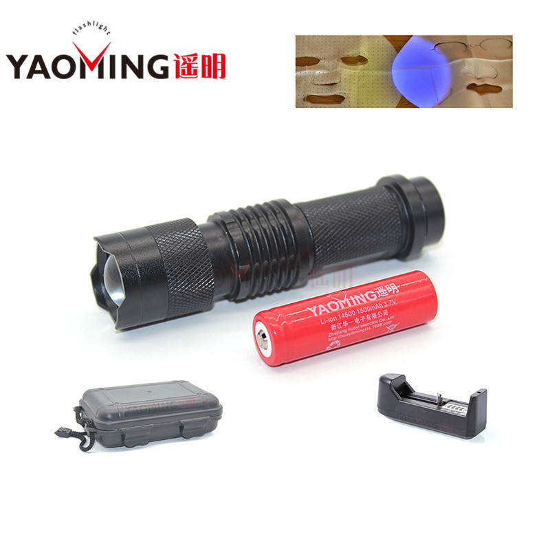 Mini hight power led torch 365nm uv led flashlight