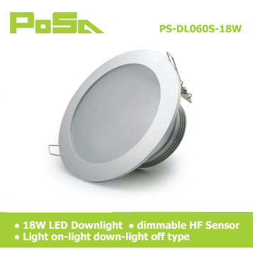 motion sensor led downlight, motion sensor led recessed downlight (PS-DL060S-18W)