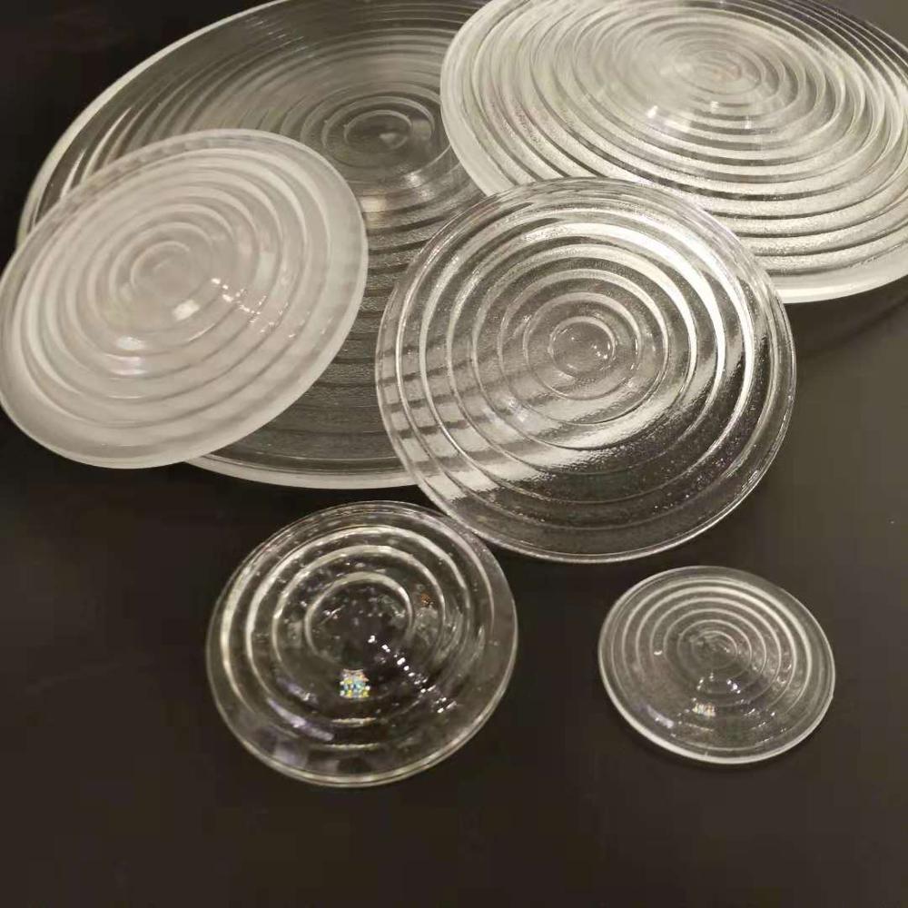 Customized Diameter 250mm Round Pressed Borosilicate Glass Fresnel Lens