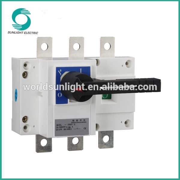 SGL series high quality 63A,100A,250A,630A,1600A,2500A load break isolating switch disconnector